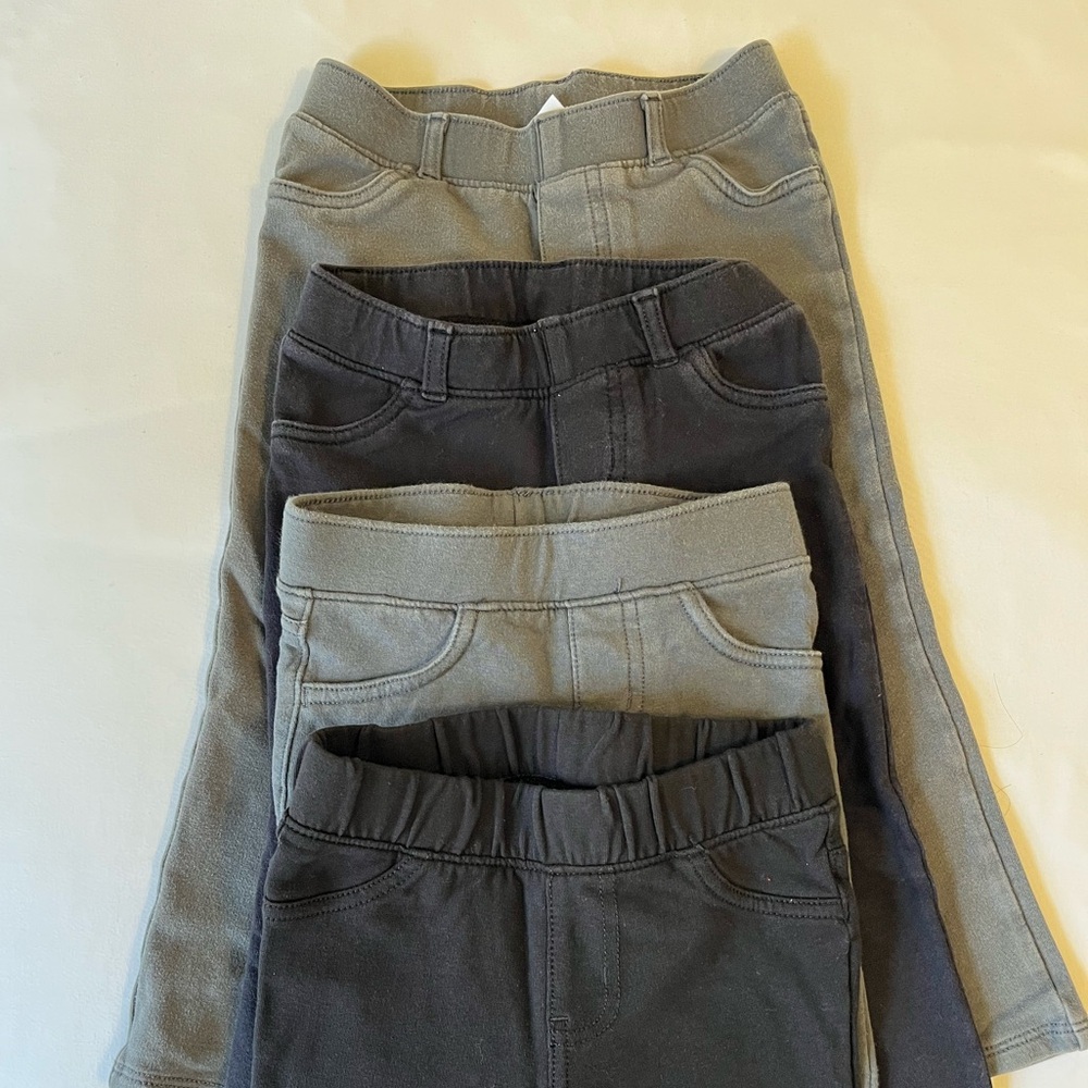 Bundle of 4 Kids' Gray and Black Bottoms